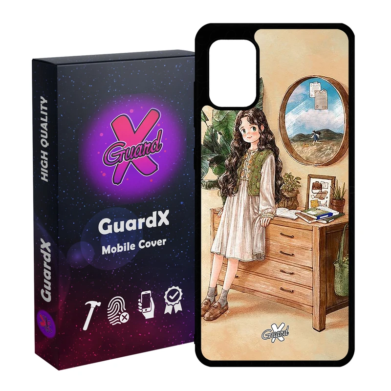 کاور گارد ایکس طرح دختر مدل Glass10308 مناسب برای گوشی موبایل سامسونگ Galaxy A71