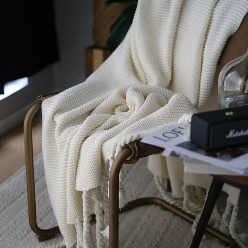 شال مبل مدل کلاسیک ده منگوله طنابی سایز 175×140 سانتی متر