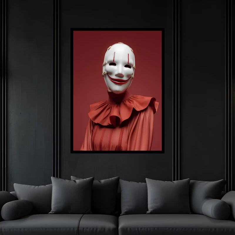 تابلو بکلیت طرح دکوراتیو مدرن ژستیک فانتزی مدل B-bu7579 فریم مشکی