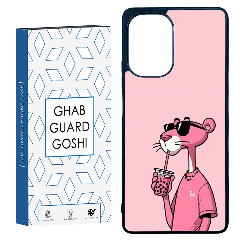 کاور قاب گارد گوشی طرح پلنگ صورتی کد TPU-213 مناسب برای گوشی موبایل شیائومی Poco F5 / Redmi Note 12 Turbo