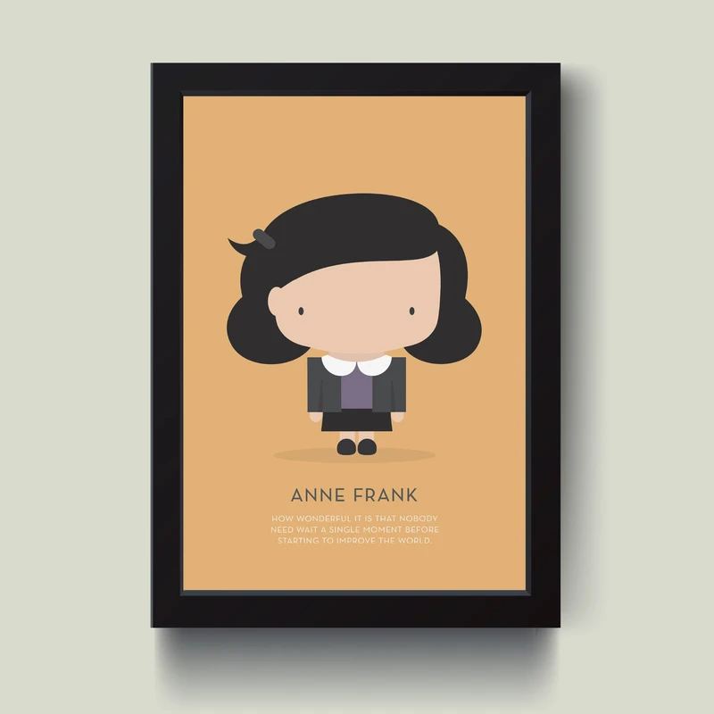 تابلو مدل مینیمال Anne Frank کد S0614-b
