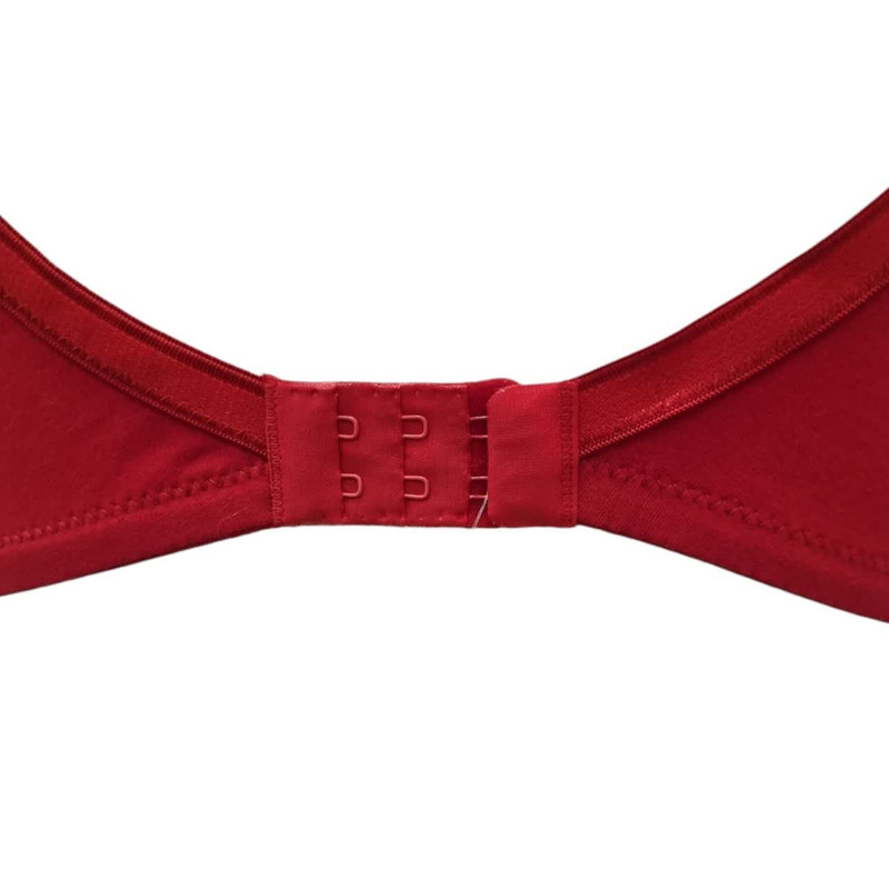 سوتین زنانه پوشینه مدل نخی آنتی باکتریال رنگ قرمز