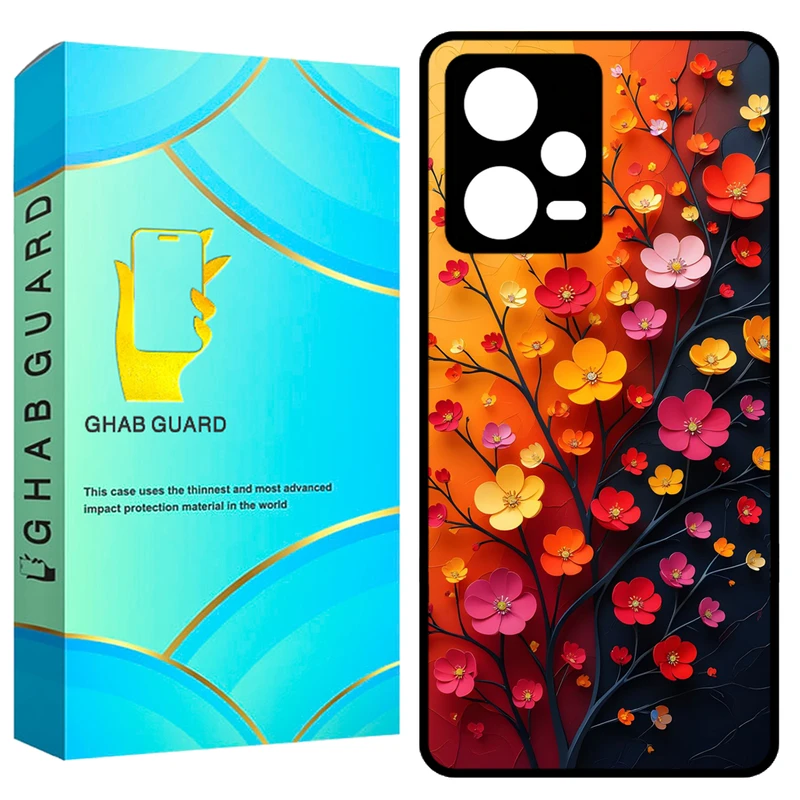 کاور قاب گارد طرح گل مدل GCHPN12P مناسب برای گوشی موبایل شیائومی Redmi Note 12 Pro 5G