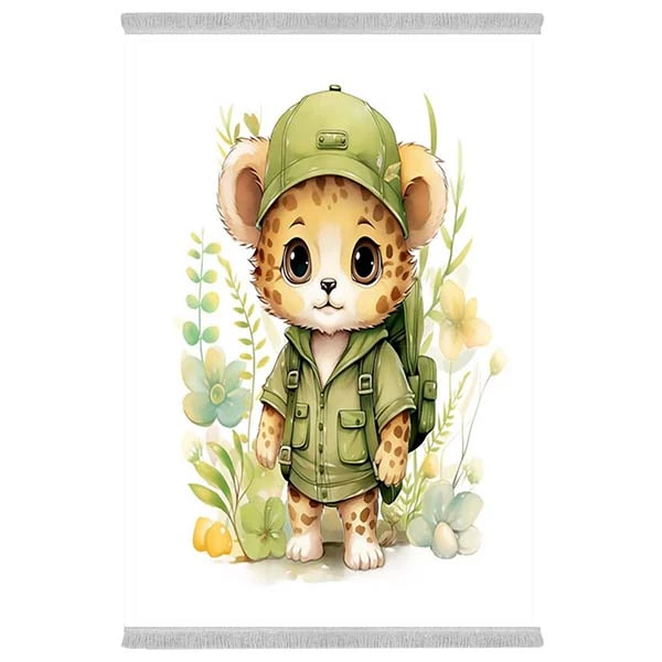 فرش پارچه‌ای دفه مدل فرشینه هازان مخمل طرح فانتزی کد 3256