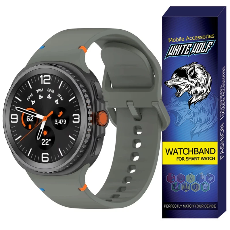 بند وایت ولف مدل W8-Sil-S مناسب برای ساعت هوشمند سامسونگ Galaxy Watch 8 40mm / 44mm / Watch 8 Classic 46mm