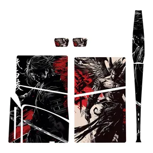 برچسب کنسول بازی پلی استیشن5 اسلیم دیسک خور توییجین وموییجین مدل samuraei02 مجموعه7 عددی