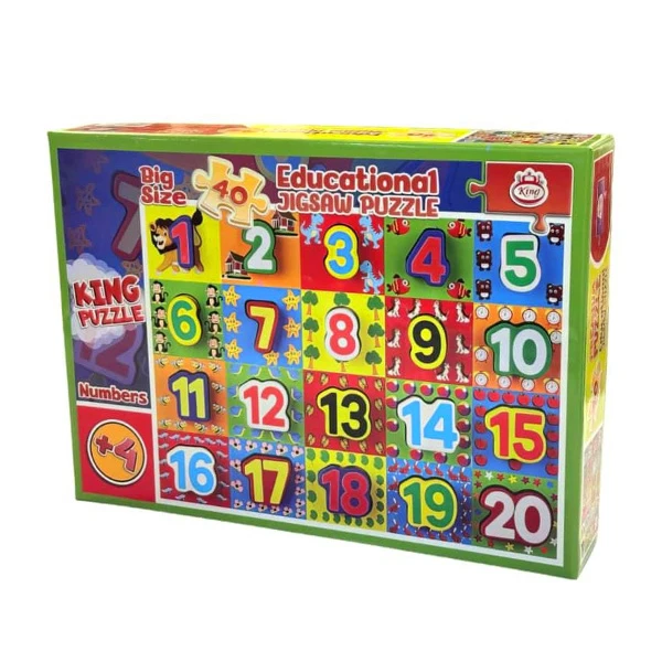 پازل 40 تکه کینگ مدل آموزشی اعداد Numbers