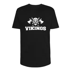 تی شرت لانگ آستین کوتاه زنانه مدل  VIKINGS کد Sh160 رنگ مشکی