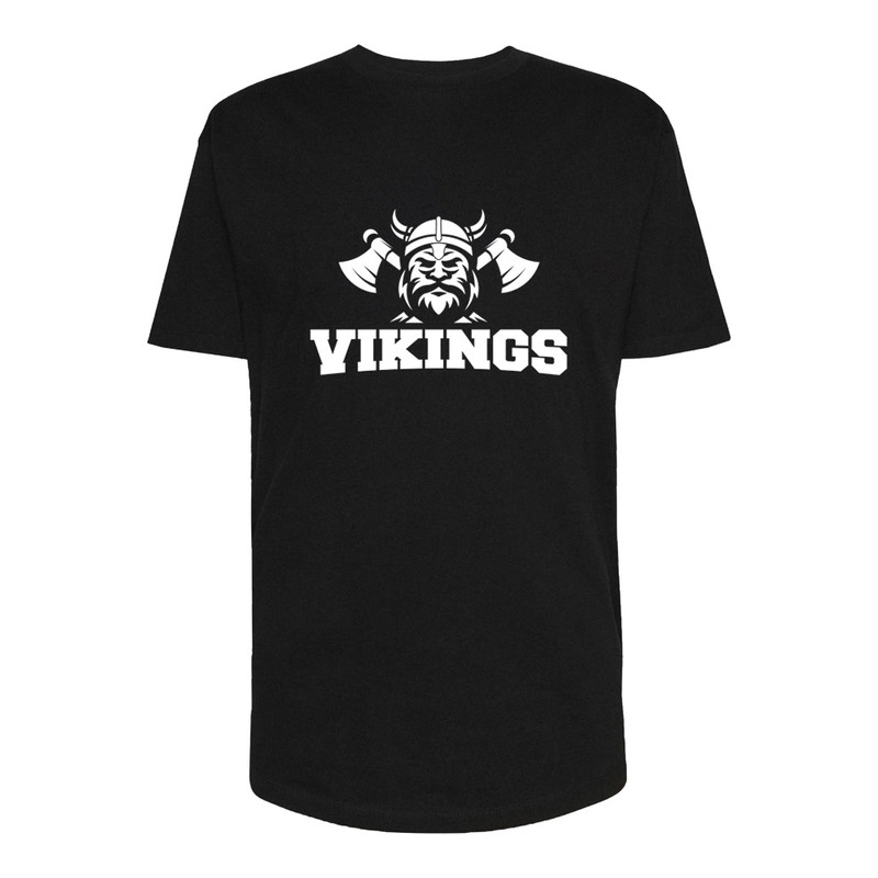 تی شرت لانگ آستین کوتاه زنانه مدل VIKINGS کد Sh160 رنگ مشکی