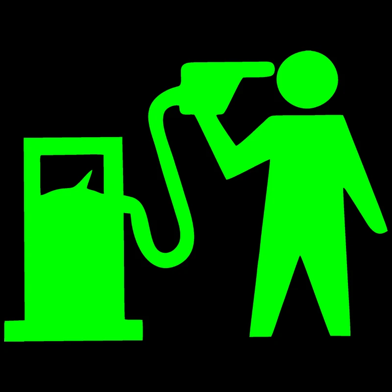 برچسب بدنه خودرو مدل شب تاب طرح آمپر بنزین کدCK2