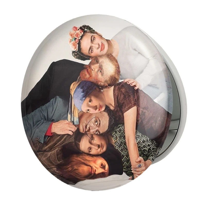 آینه جیبی خندالو طرح هنرمندان  مدل تاشو کد 23376 