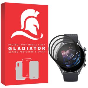 نقد و بررسی محافظ صفحه نمایش گلادیاتور مدل GWP3000 مناسب برای ساعت هوشمند آمازفیت GTR 3 بسته سه عددی توسط خریداران