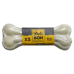  تشویقی سگ دلی بون مدل استخوان XS 8cm white وزن 40 گرم