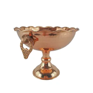 میوه خوری مسی مدل گوشواره دار طرح چکشی نانو کد alsh083