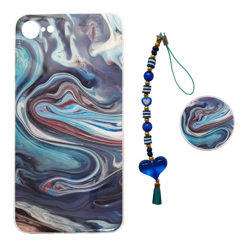 کاور کد A5363 مناسب برای گوشی موبایل اپل iPhone 7 / 8 / SE 2020 به همراه پایه نگهدارنده و بند آویز