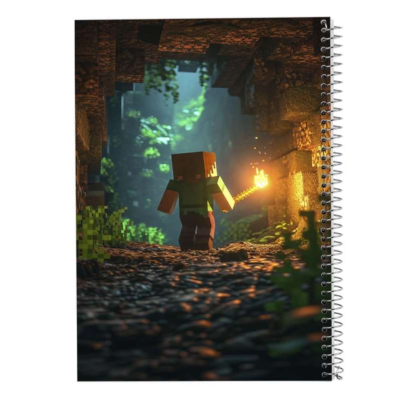 دفتر مشق 100 برگ مدوپد مدل ماینکرفت minecraft کد DF14010