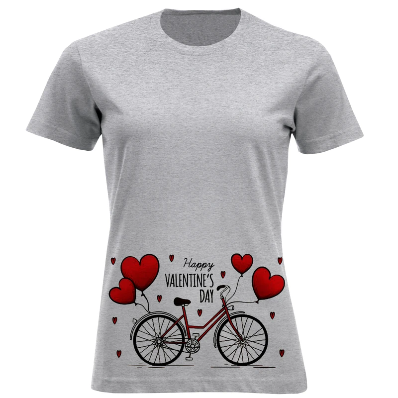 تی شرت آستین کوتاه زنانه مدل دوچرخه کد A13