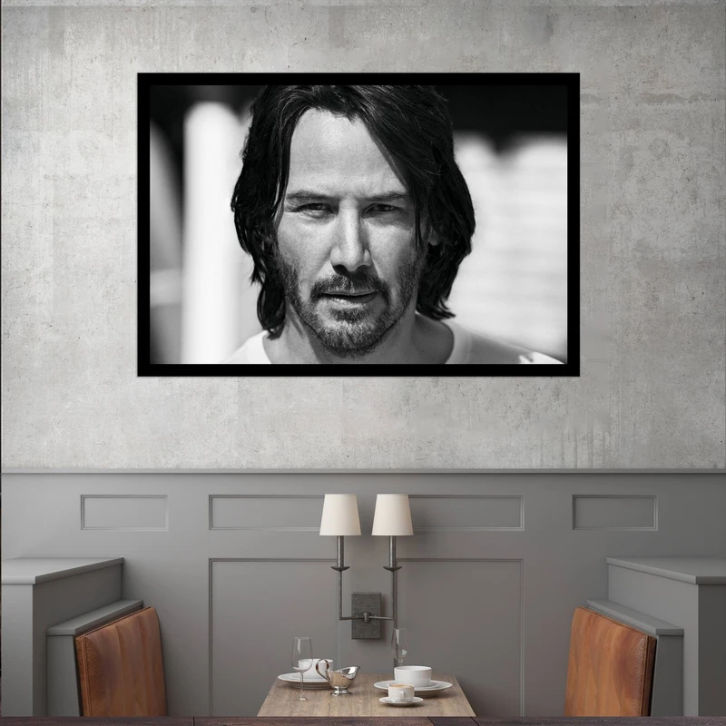 تابلو بکلیت طرح مشاهیر سینمای جهان کیانو ریوز مدل قاب شاسی B-s9735