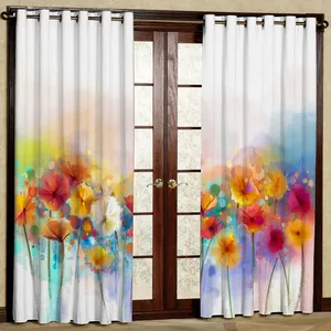 پرده مدل گل دار مخمل پانچی کد 1129L سایز 140x280 سانتی متر