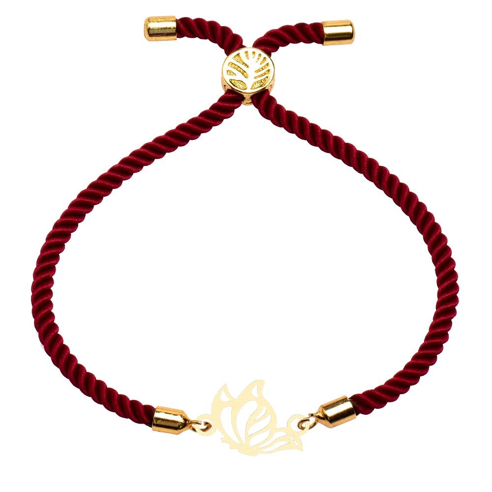 دستبند طلا 18 عیار زنانه کرابو طرح پروانه مدل kr10075 -  - 1
