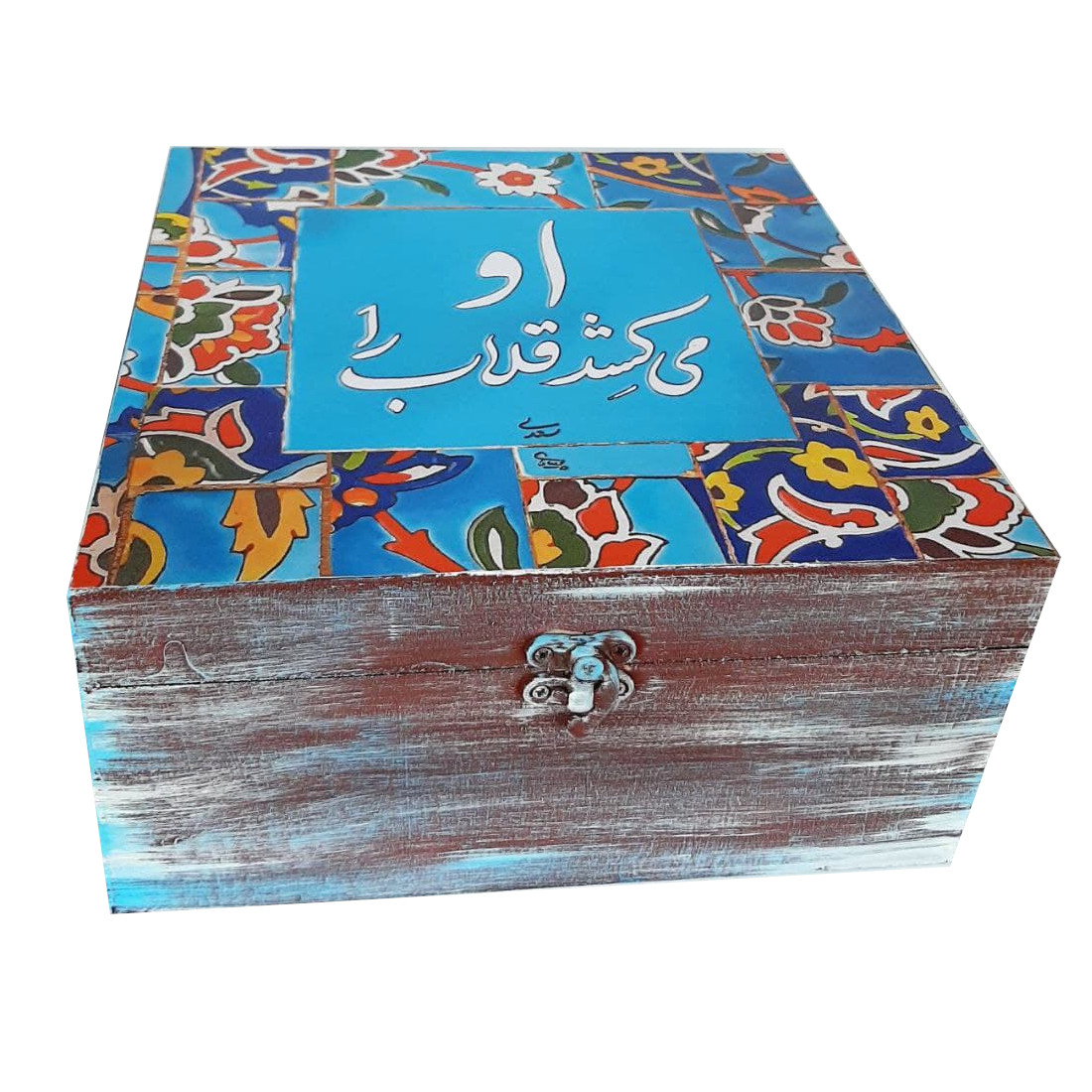 جعبه چای کیسه ای مدل سنتی طرح کاشی کد 44