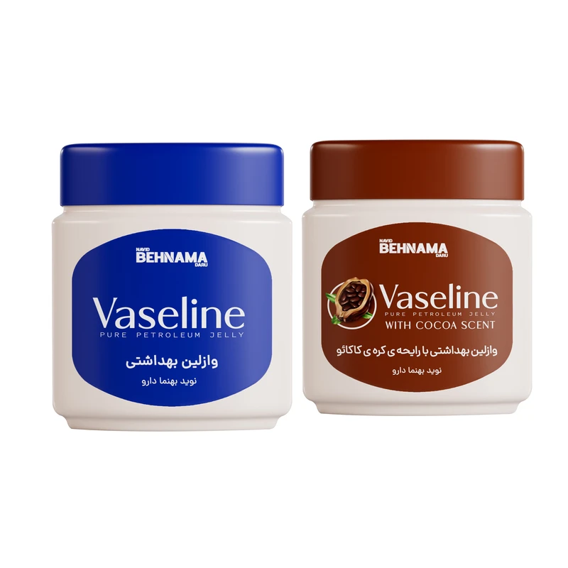 وازلین لب و دست نوید بهنما دارو مدل CLASSIC مناسب برای انواع پوست حجم 115 میلی‌لیتر به همراه وازلین لب و دست نوید بهنما دارو مدل COCOA مناسب برای انواع پوست حجم 115 میلی‌لیتر