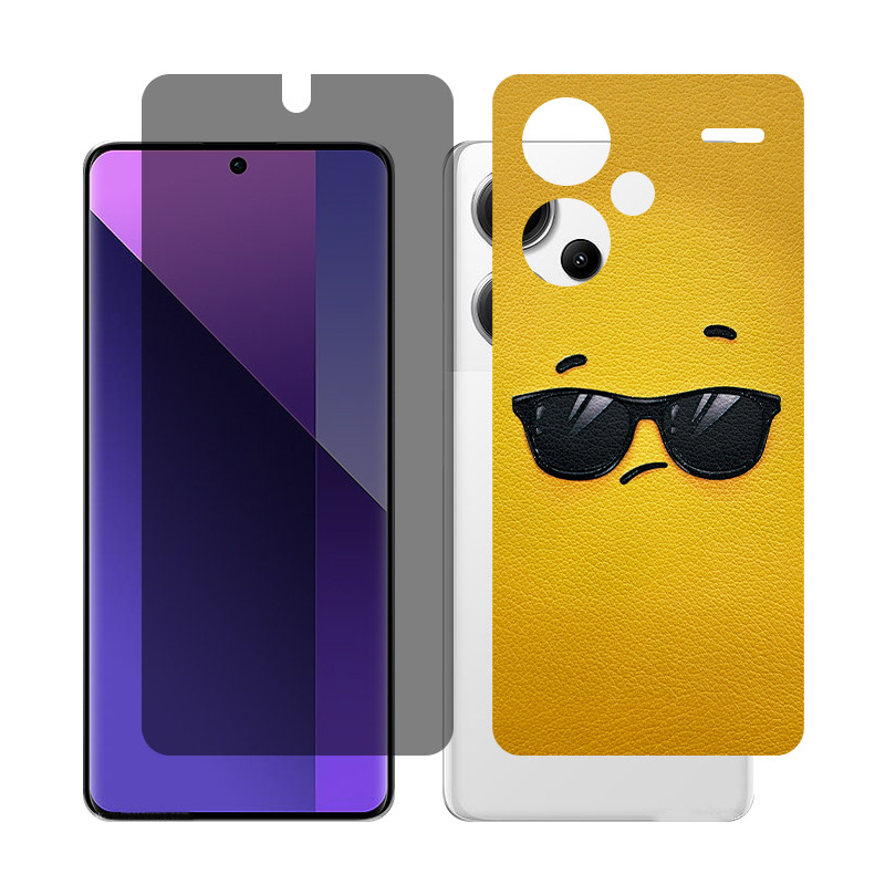 محافظ صفحه نمایش حریم شخصی گلس مدل Together مناسب برای گوشی موبایل شیائومی Redmi Note 13 Pro Plus به همراه برچسب پوششی پشت گوشی