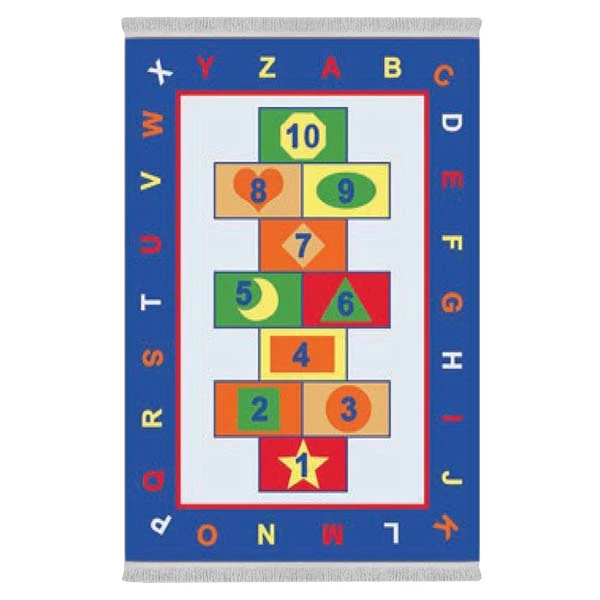 فرش پارچه‌ای دفه مدل فرشینه طرح فانتزی کد 8093