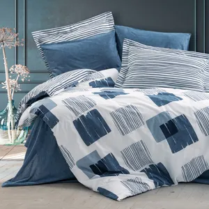 سرویس روتختی کاتن باکس مدل Modern Solito Indigo دو نفره 4 تکه