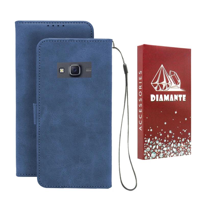 کیف کلاسوری دیامانته مدل Scusa Rd مناسب برای گوشی موبایل سامسونگ Galaxy A7 2015 به همراه بند آویز