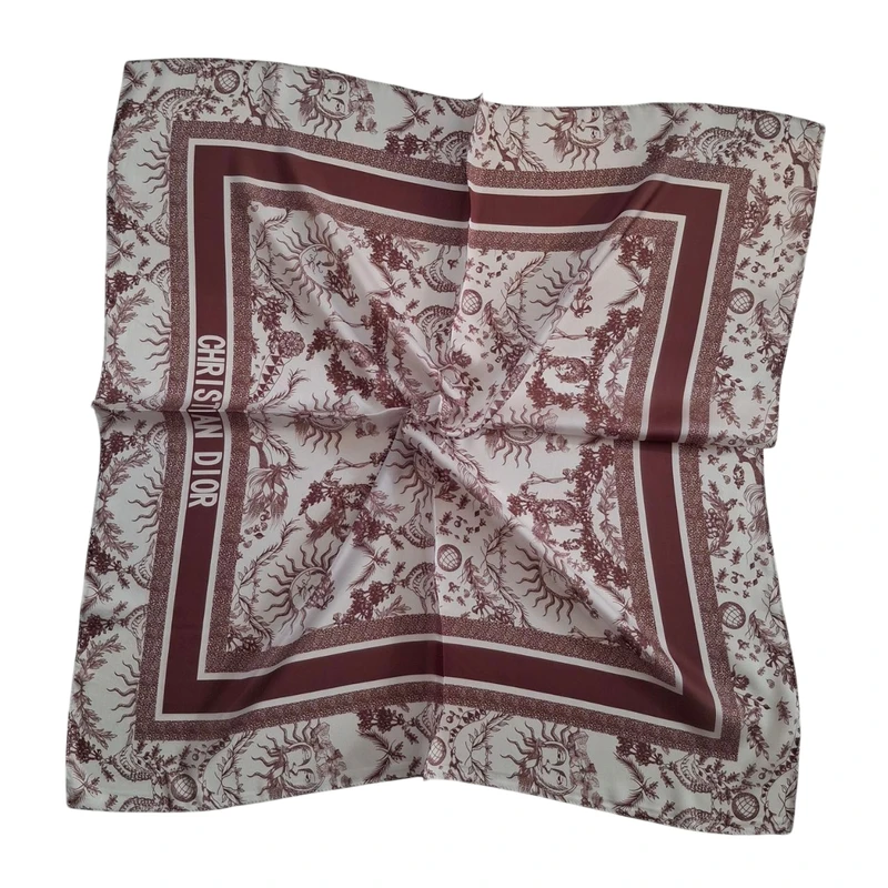 مینی اسکارف زنانه مدل ابریشم طرح خورشید رویایی