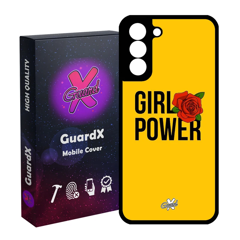 کاور گارد ایکس طرح Girl Power مدل Glass10037 مناسب برای گوشی موبایل سامسونگ Galaxy S21 FE