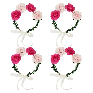 تاج مو دخترانه مدل رز کد c  بسته چهار عددی