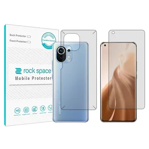 Rockspace transparent screen protector HyGEL model suitable for Xiaomi Mi 11 along with the back of the phone
