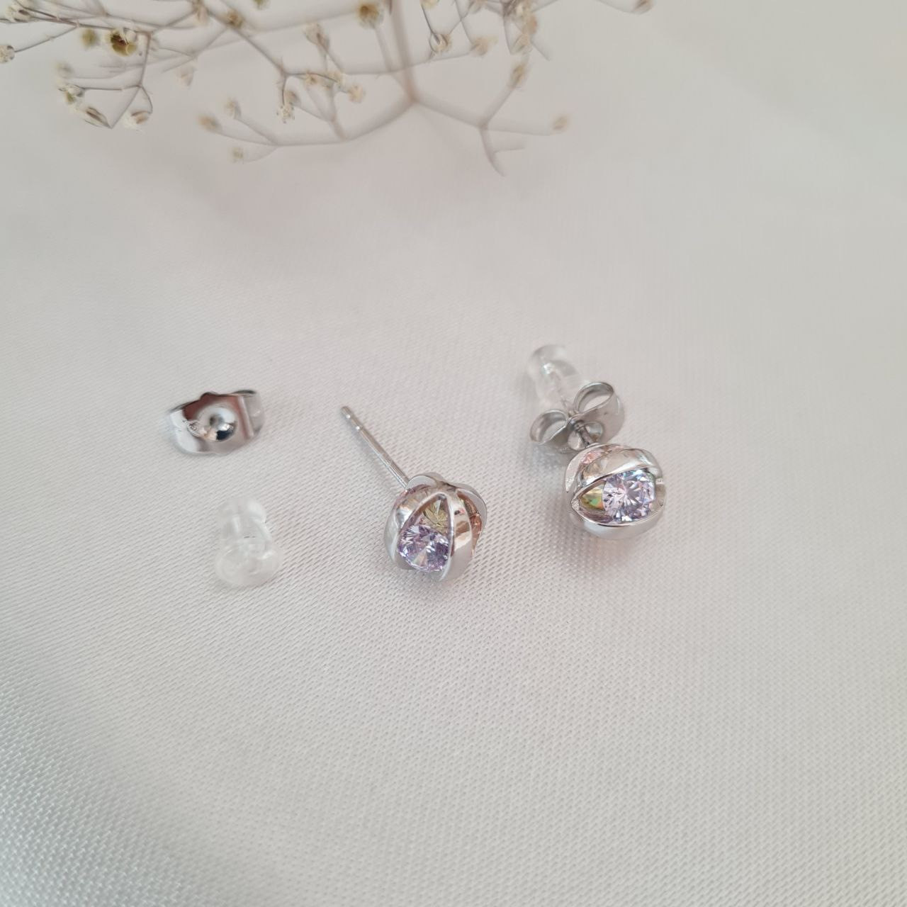 گوشواره زنانه ژوپینگ مدل توپی رنگی