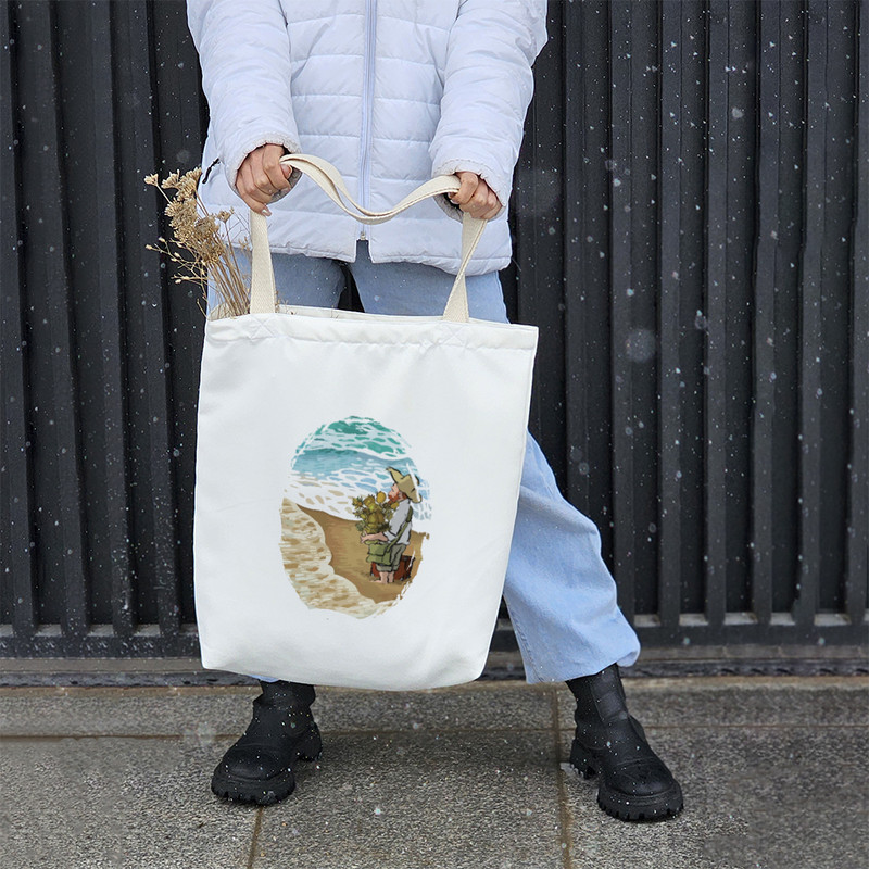 ساک خرید پارچه ای خندالو طرح ونسان ونگوگ مدل توت بگ کد 7395