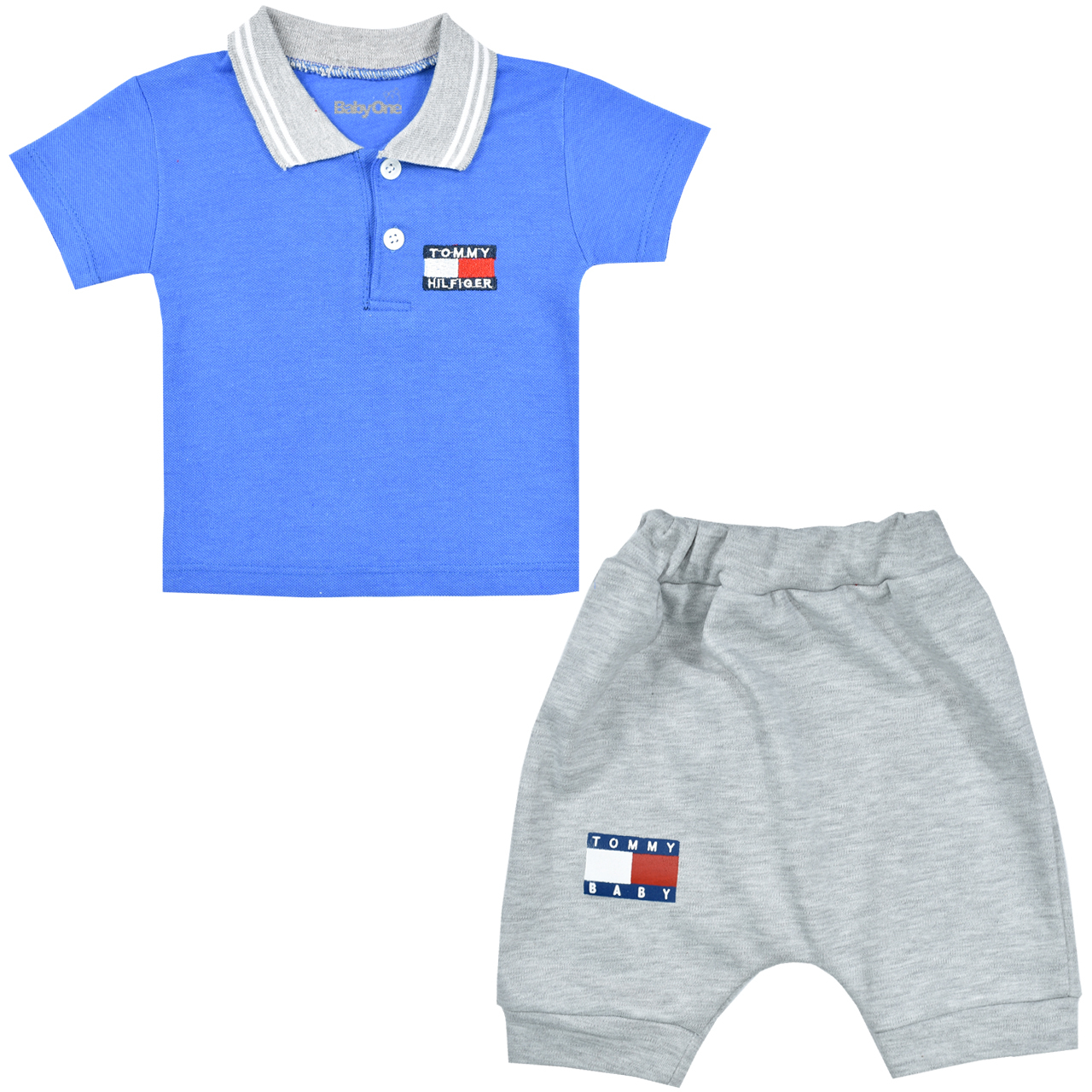 ست پولوشرت و شلوارک نوزادی بی بی وان مدل 209 -1