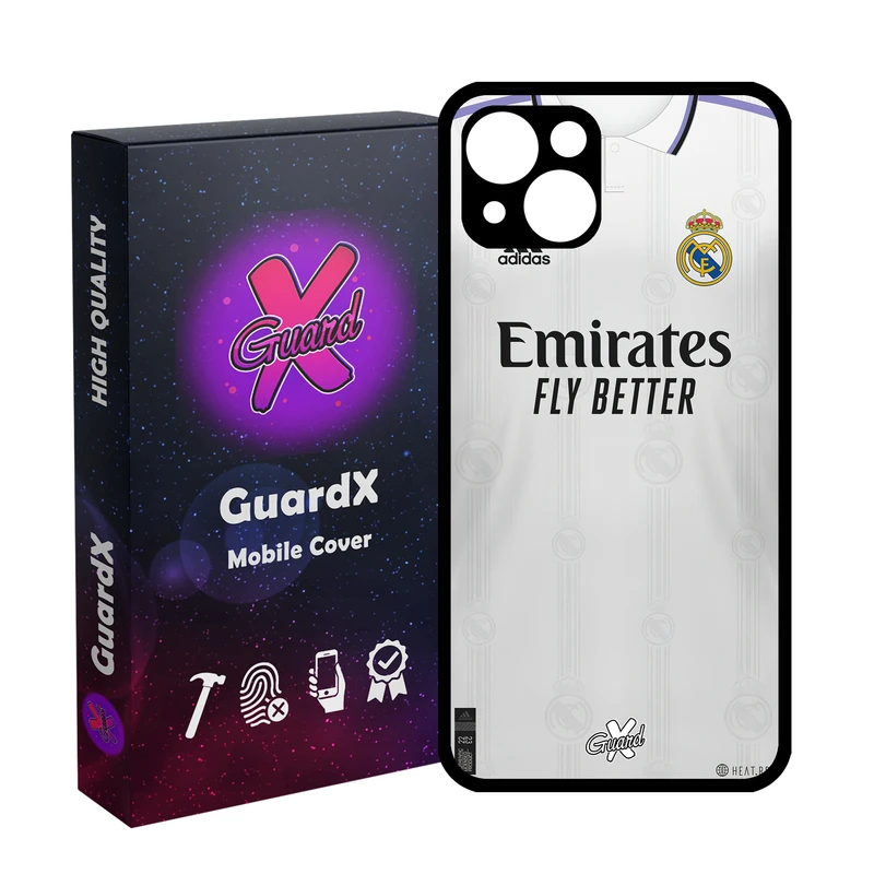 کاور گارد ایکس طرح رئال مادرید مدل Glass10465 مناسب برای گوشی موبایل اپل iPhone 13