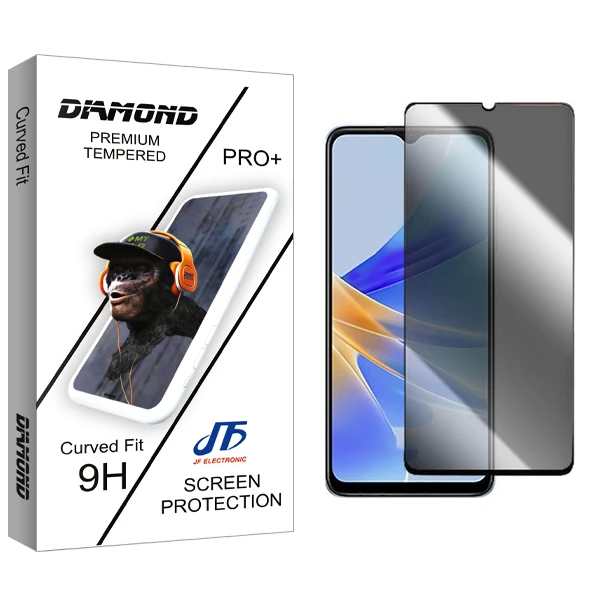 محافظ صفحه نمایش حریم شخصی جی اف مدل Diamond مناسب برای گوشی موبایل اوپو A17