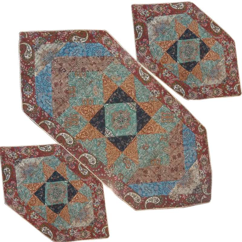 رومیزی   سه تیکه ترمه مدل CHGH_05