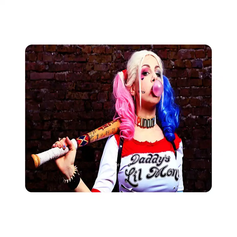 ماوس پد اطلس آبی طرح مارگو رابی هارلی کویین مدل T5697