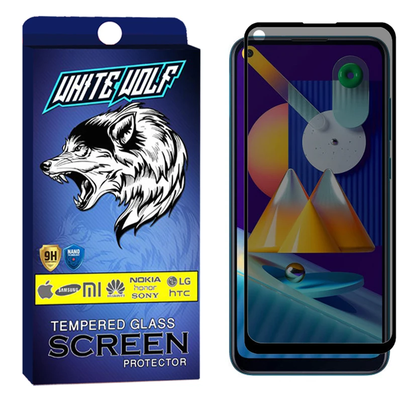 محافظ صفحه نمایش حریم شخصی وایت ولف مدل WGP2 مناسب برای گوشی موبایل سامسونگ Galaxy M11