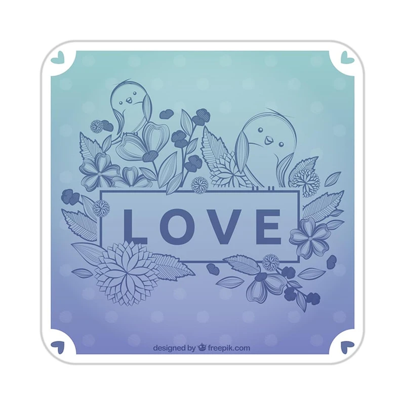 زیر لیوانی کاکتی طرح عاشقانه مدل mp37886