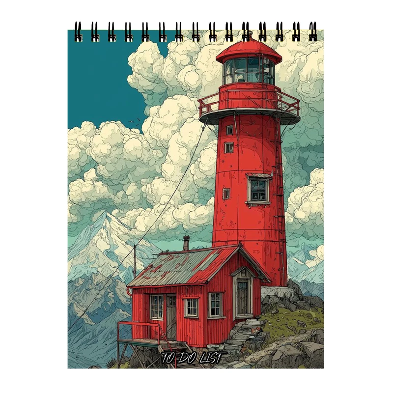 دفتر برنامه‌ریزی 60 برگ مدل طبیعت و ابر زیبا کد 658