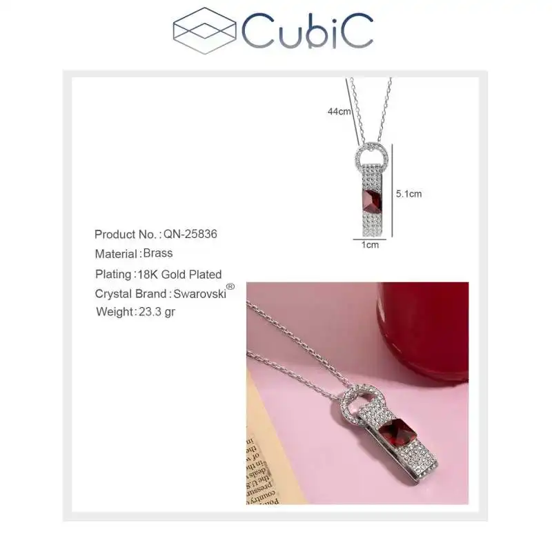 گردنبند زنانه کوبیک مدل  QN-25838