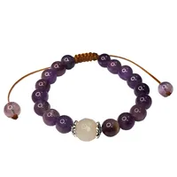 دستبند ناماسته مدل آمتیست و کوارتز کد 92