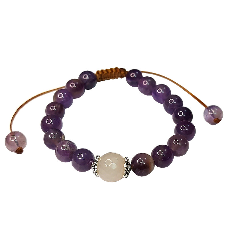 دستبند ناماسته مدل آمتیست و کوارتز کد 92 دستبند ناماسته مدل آمتیست و کوارتز کد 92