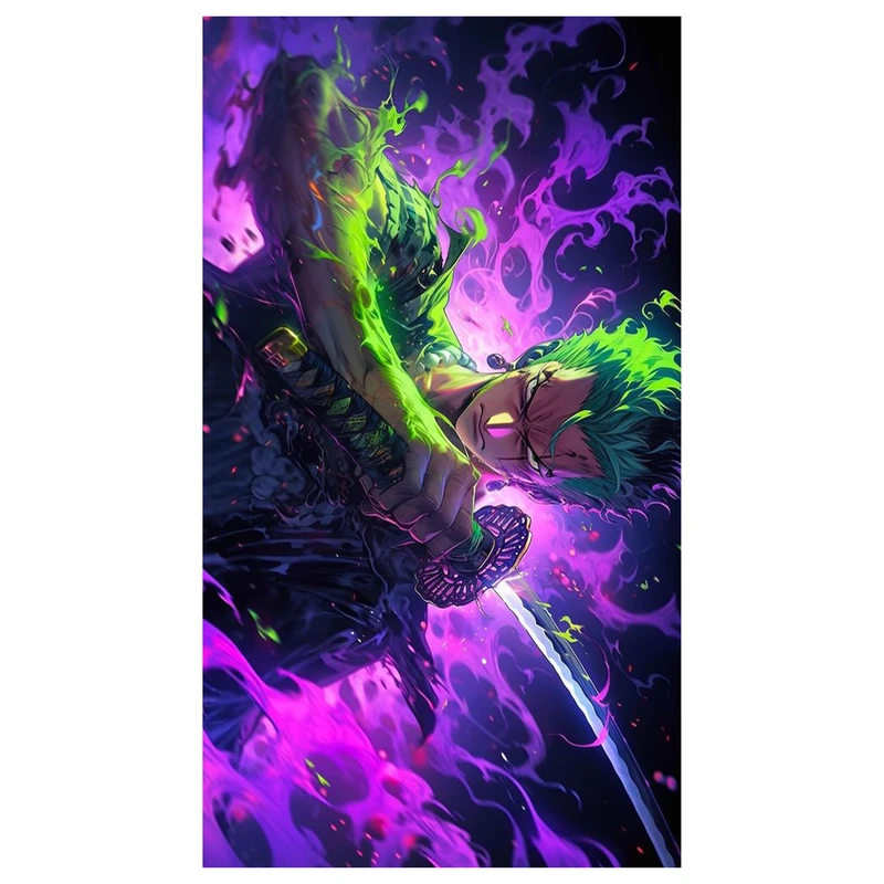 استیکر لپ تاپ و موبایل مدل انیمه طرح وان پیس زورو کد 125