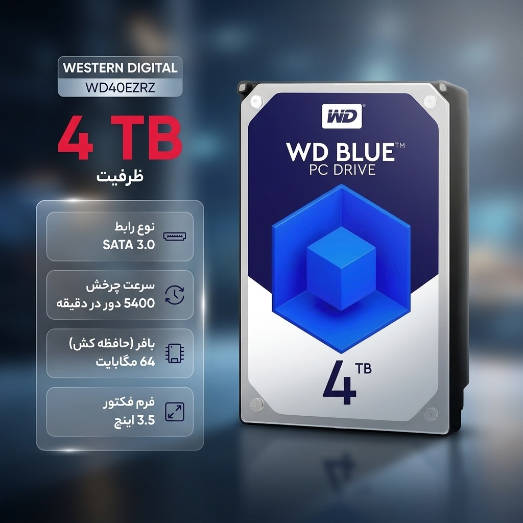 قیمت و خرید هارددیسک اینترنال وسترن دیجیتال مدل Blue WD40EZRZ