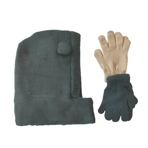 ست کلاه و دستکش  بافتنی بچگانه کیابی مدل 1002-0259
